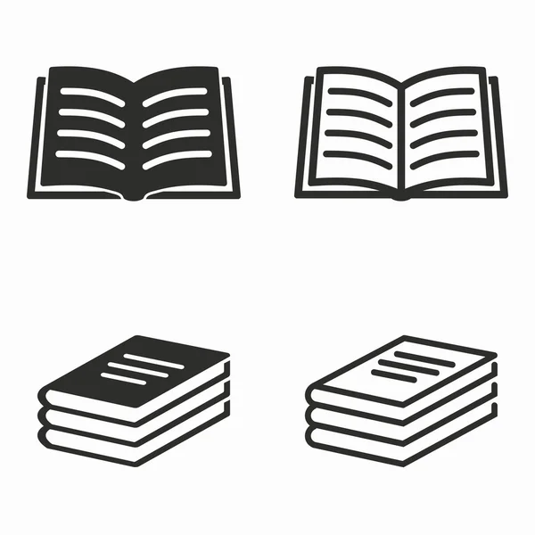 Icone vettoriali del libro . — Vettoriale Stock