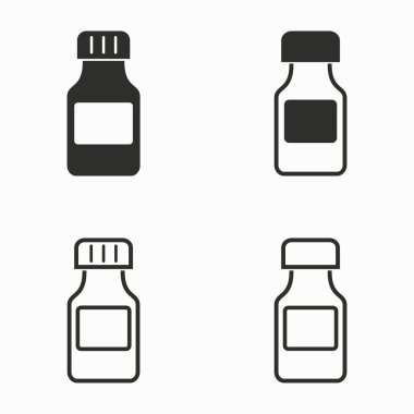 Tıp şişe vektör simgeler.