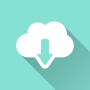 Bulut indir-vektör simgesi.
