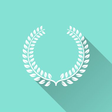 Defne çelengi - vektör simgesi.