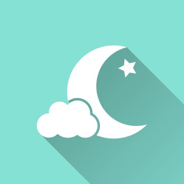 Ay yıldız - vektör simgesi.