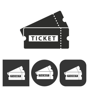 Bilet - vektör simgesi.