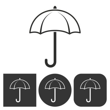 Şemsiye - vektör simgesi.