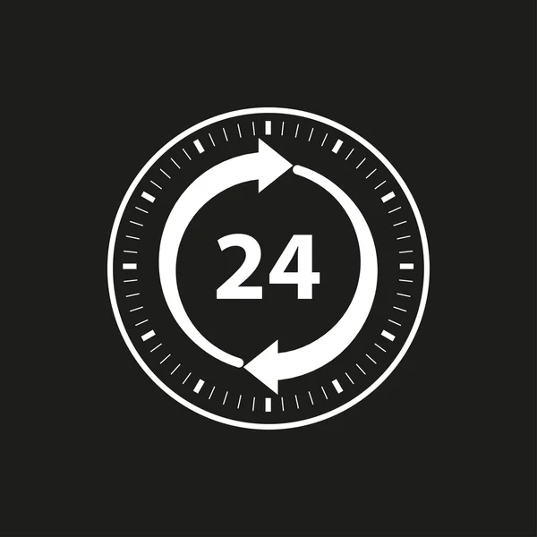 24 timmars service - vektor icon. — Stock vektor