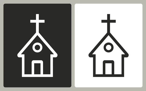 Iglesia - icono de vector . — Vector de stock