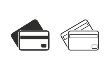 Kredi kartı - vektör simgesi.
