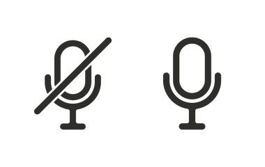 Mikrofon - vektör simgesi.