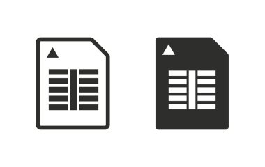 Hafıza kartı-vektör simgesine.