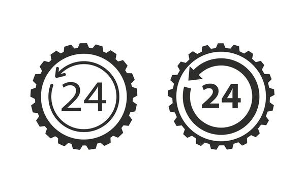 24 hour service - vector icon. — Stock Vector