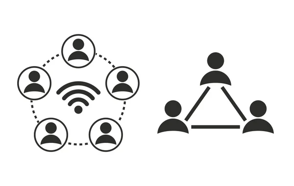 네트워크-벡터 아이콘. — 스톡 벡터