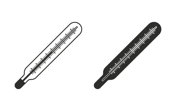 Thermomètre au mercure - icône vectorielle . — Image vectorielle
