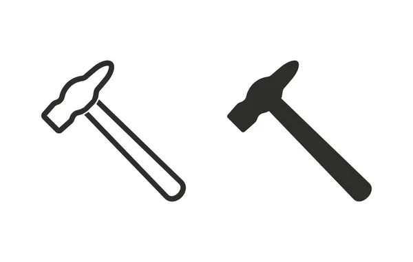 Hammer   - vector icon. — Stock Vector