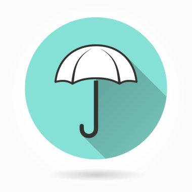 Şemsiye vektör simgeler.