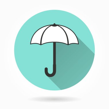 Şemsiye vektör simgeler.