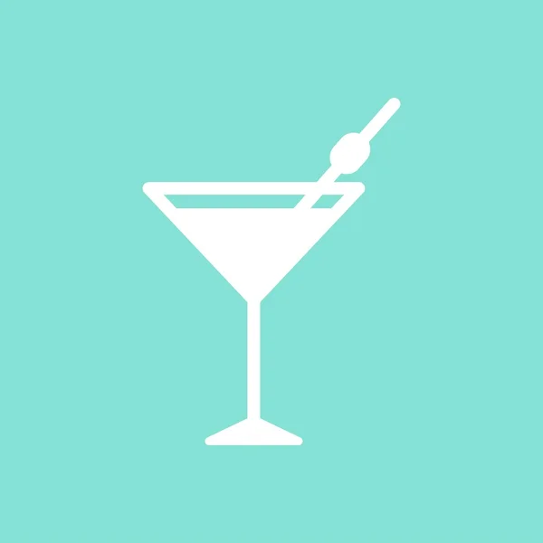 Cocktail icona vettoriale . — Vettoriale Stock