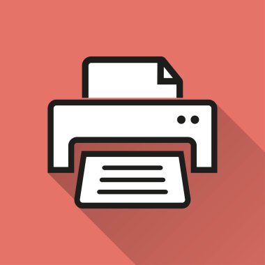 Yazıcı - vektör simgesi.