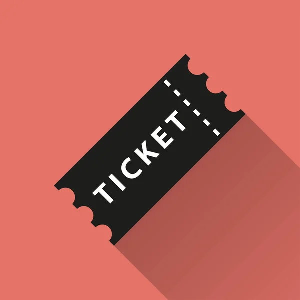 Ticket - icono de vector . — Archivo Imágenes Vectoriales