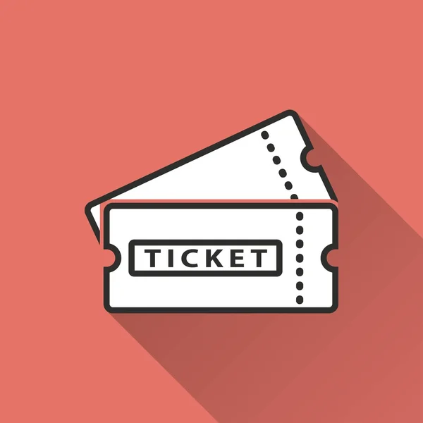 Ticket - icono de vector . — Vector de stock