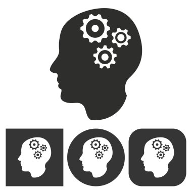 Beyin - vektör simgesi.