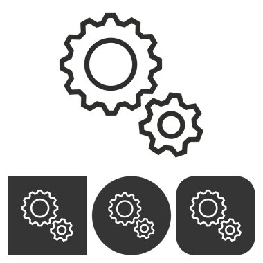 Ayarlar - vektör simgesi.