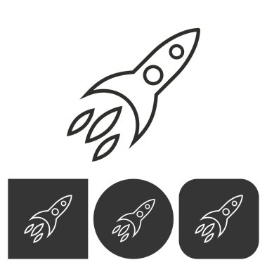 Roket - vektör simgesi.