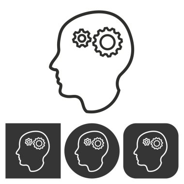 Beyin - vektör simgesi.