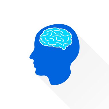 Beyin - vektör simgesi.