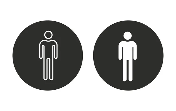 El hombre y la mujer baño - icono de vector . — Vector de stock