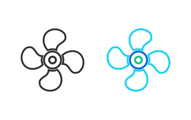 Fan - vektör simgesi.