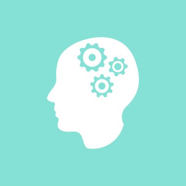 Beyin - vektör simgesi. 