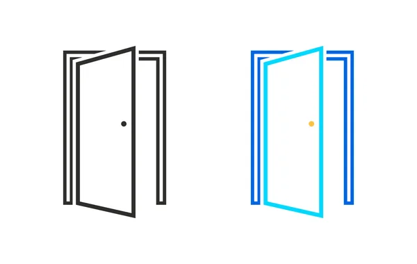 Двері - векторна піктограма . — стоковий вектор