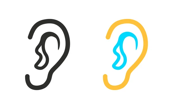 Ear  - vector icon. — Stock Vector