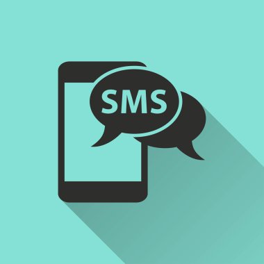 SMS vektör simgesi.