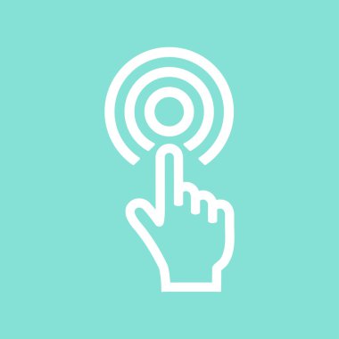 Dokunma - vektör simgesi. 