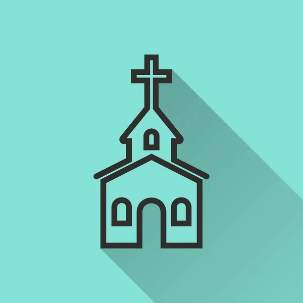 Iglesia Vector icono . — Vector de stock