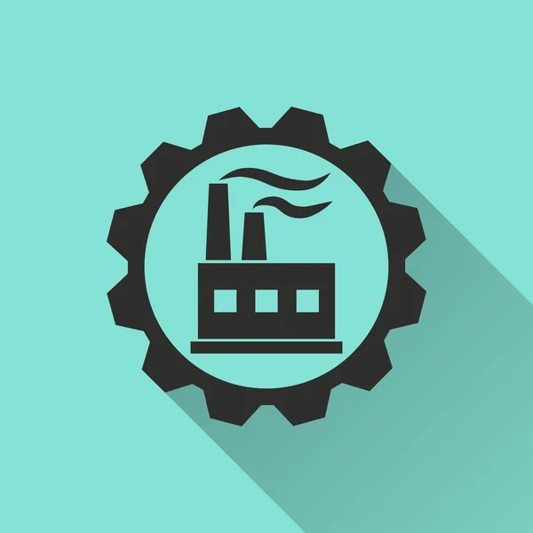 Fabriek vector pictogram. — Stockvector