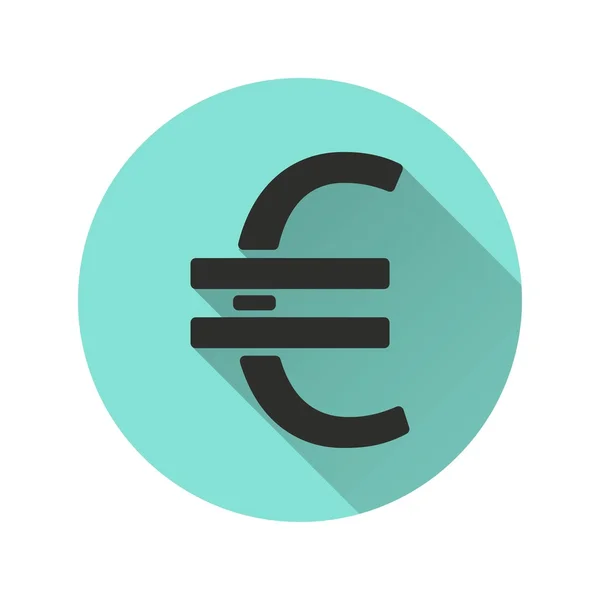 Euro - icono de vector . — Vector de stock