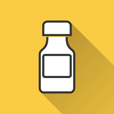 İlaç şişesi vektör simgesi.
