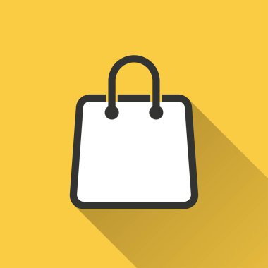alışveriş poşeti vektör simgesi.
