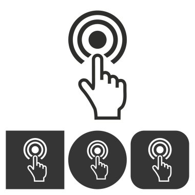 Dokunma - vektör simgesi.