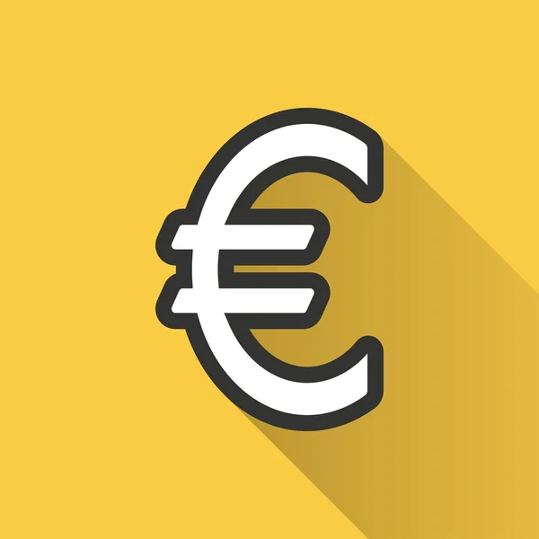 Euro vector icon. — Stock Vector