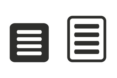 Menü - vektör simgesi.