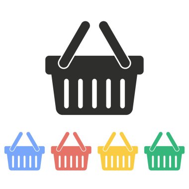 Alışveriş sepeti - vektör simgesi.