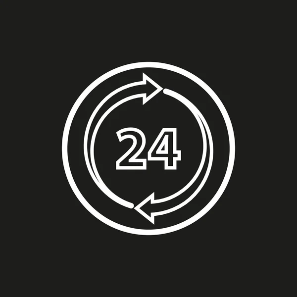24 godzinny serwis - ikona wektor. — Wektor stockowy