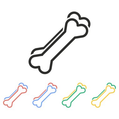 Köpek kemik - vektör simgesi.