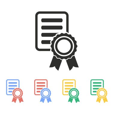 Sertifika - vektör simgesi.