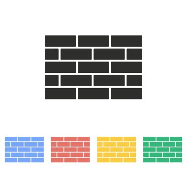 Tuğla duvar - vektör simgesi.