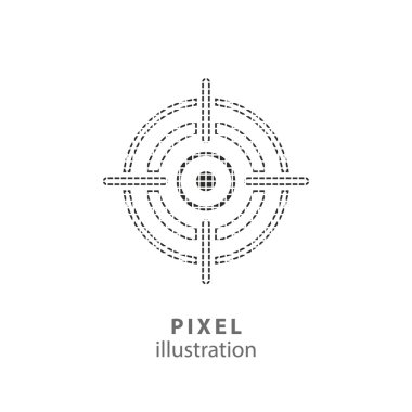 Amaç - piksel illüstrasyon.