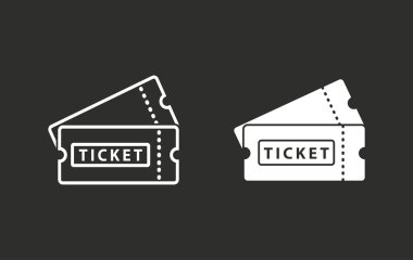 Bilet - vektör simgesi.