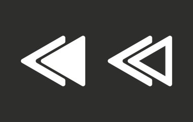 Geriye doğru - simge vektör.